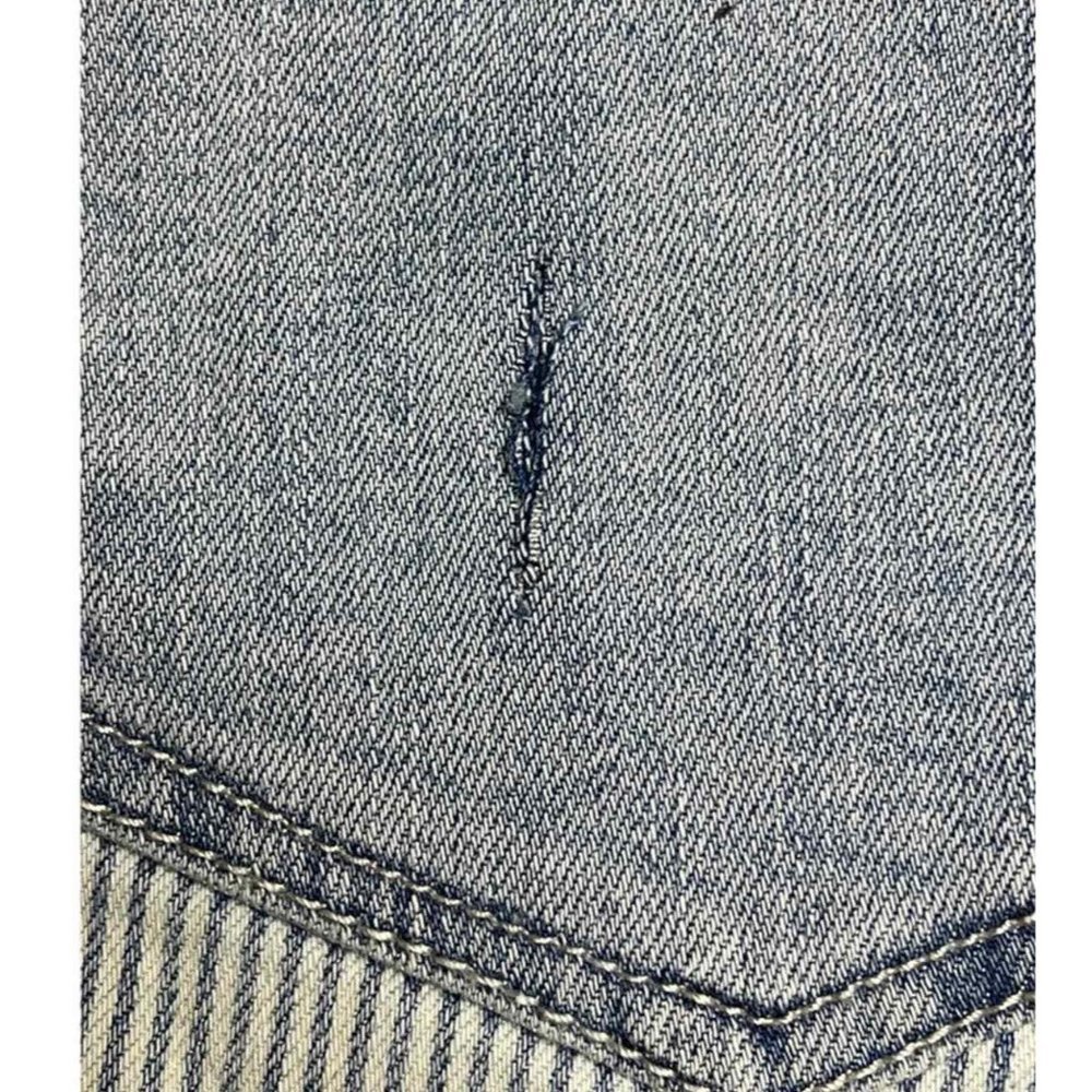 Rewash Two Tone Pin Striped High Rise Distressed Jean Shorts Size 7/28 NWOT - Picture 11 of 11